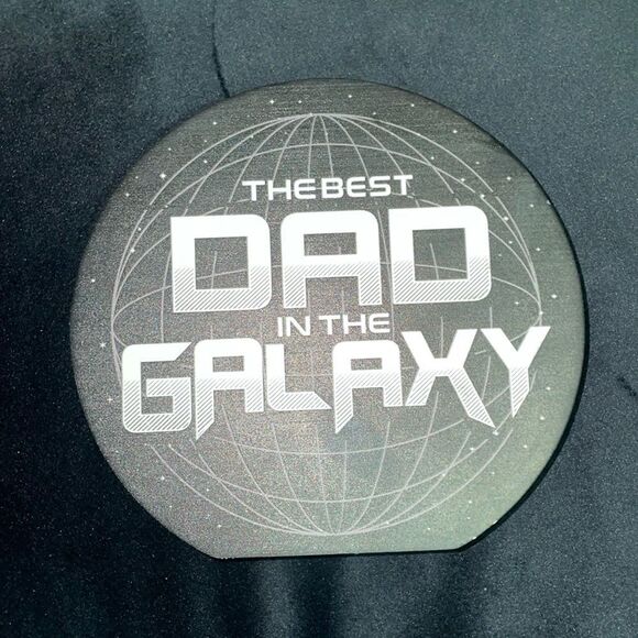 Semi circle shaped the best dad in the galaxy desk art Father’s Day office decor - Picture 6 of 10